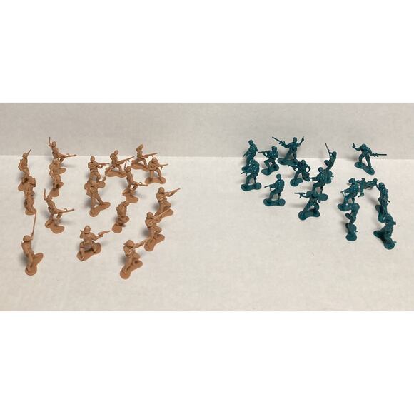 JA-RU Plastic Army Men Soldiers Action Figures for Kids Lot of 32 - Picture 2 of 7